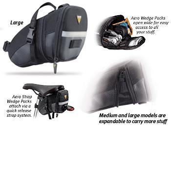 Topeak Large Aero Wedge bag with straps