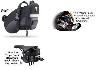 Topeak Small Aero Wedge bag with straps