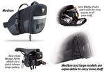 Topeak Medium Aero Wedge bag with straps