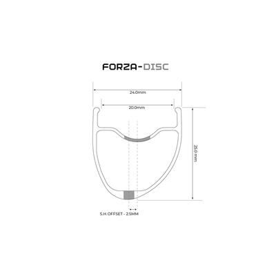 Pacenti Forza Disc Asymetrical 700C 